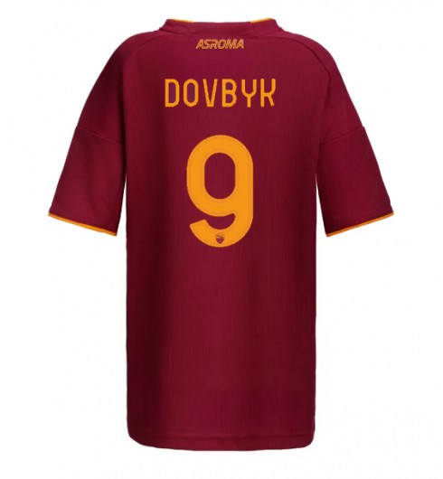 Ženske Nogometnih dresov AS Roma Artem Dovbyk #9 Domači 2025-26 Kratki rokavi Ženske Nogometnih dresov AS Roma Artem Dovbyk #9 Domači 2025-26 Kratki rokavi